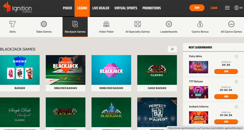 ignition casino official